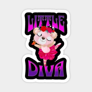 Little Diva Ballerina Bear Magnet