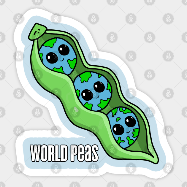 Peace - World Peas - Peace - Sticker