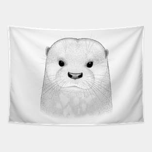 Spotted Necked Otter Face Tapestry