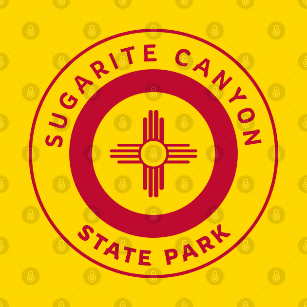 Sugarite Canyon State Park New Mexico Zia Flag Bullseye by Go With Tammy