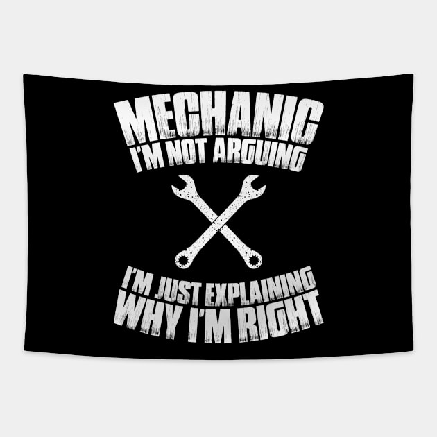 Mechanic Mechanist Mechanician Fitter Tapestry by Krautshirts