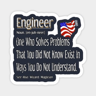 Funny Engineer Definition Awesome Engineering Gift For Ohio State Population Magnet