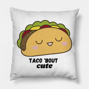 Taco 'Bout Cute Taco Food Sticker Colorful Cartoon Food Pillow