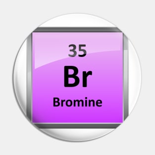 Bromine Element Symbol - Periodic Table Pin