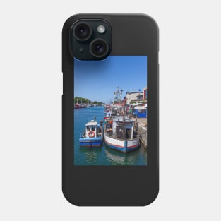 Fishing boats, Alter Strom, Warnemünde, Rostock, Mecklenburg-Western Pomerania Phone Case