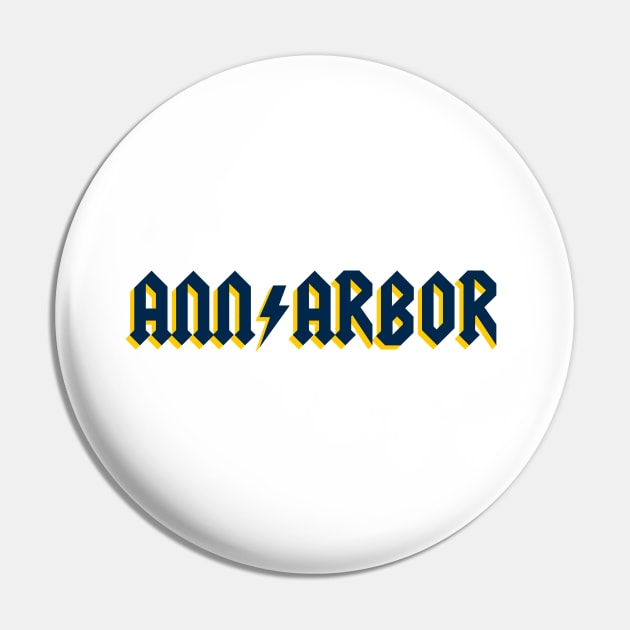 Michigan Ann Arbor lightning bolt Pin by Rpadnis