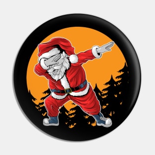 Dabbing Santa Claus Funny Christmas Pin