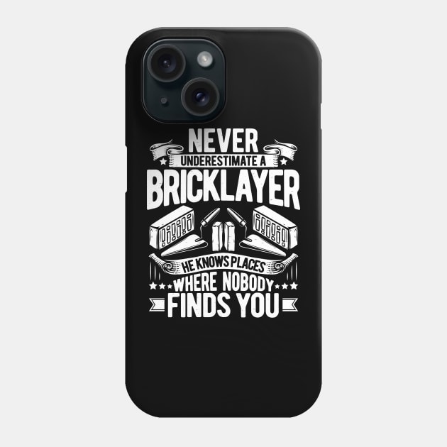 Brickmason Brick Mason Bricklayer Gift Present Phone Case by Krautshirts