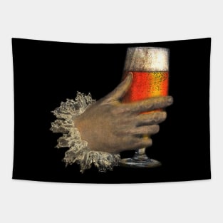 Hand & Beer Tapestry