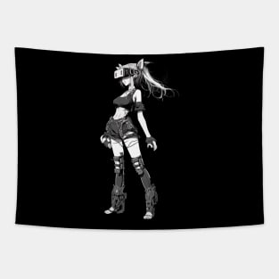 Cyberpunk girl Tapestry