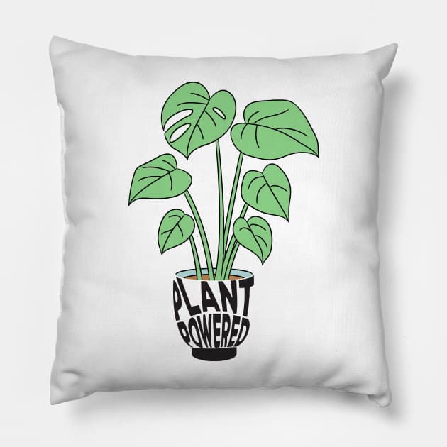 Plant Powered Potted Planters Pillow by larfly