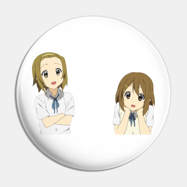 Yui and Ritsu Cute Pin by KokoroPopShop