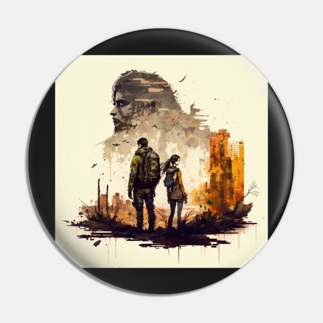 The Last of Us inspired design Pin by Buff Geeks Art