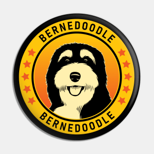 Bernedoodle Dog Portrait Pin