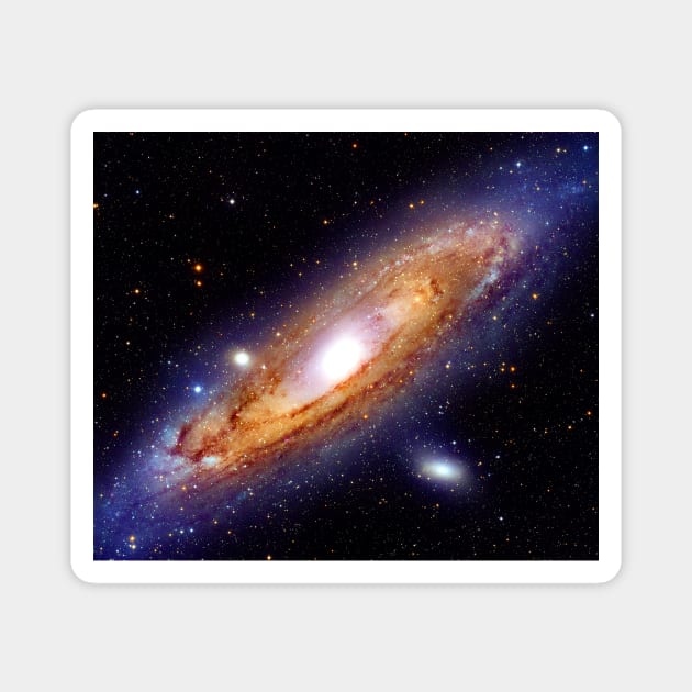 The Andromeda Galaxy in High Resolution Nasa Hubble Space Telescope Image Magnet by tiokvadrat