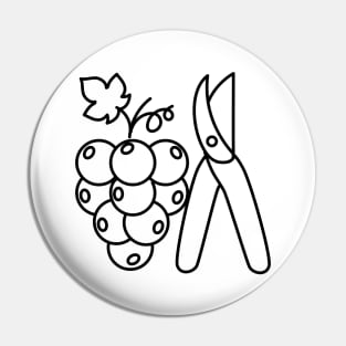 Wine Grapes Pin