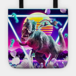 Dinosaur Rave Raving T-Rex Tote