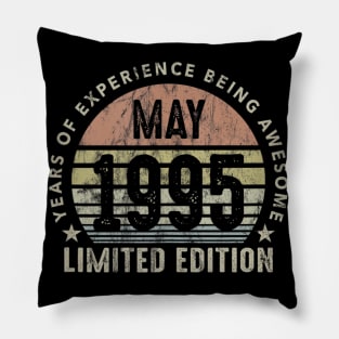 Born In May 1995 Vintage Sunset 25th Birthday All Original Pillow