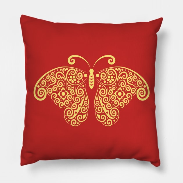 Cool Butterfly Pattern Artwork Pillow by PatrioTEEism