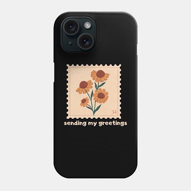 Daisies Minimalist Flora Positive Retro Vintage Phone Case by Flowering Away