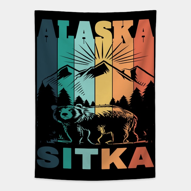 Sitka Alaska Mountain View Tapestry by HomeSpirit