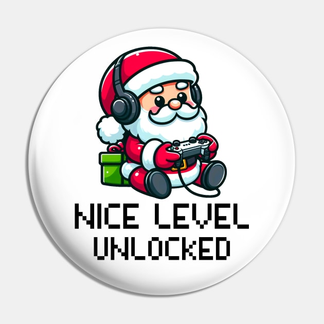 Santa Claus Playing Video Game Pin by Etopix