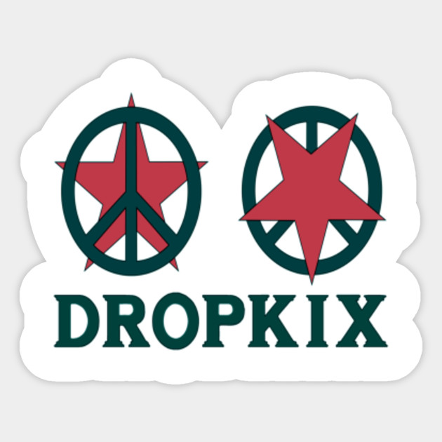 Dropkix Band Logo Space Dandy Dropkix Band Sticker Teepublic