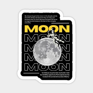 Space Moon | Night Moon | Freedom Of The Moon Magnet