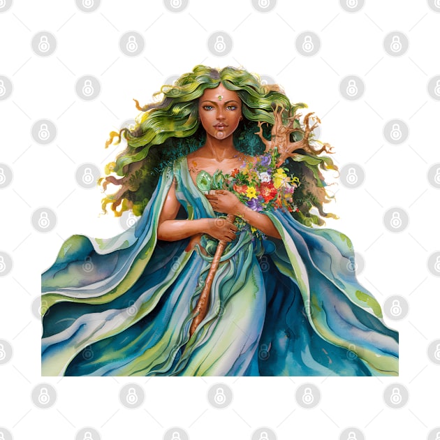 Mother Earth Painting-Earth Day by Prints.Berry