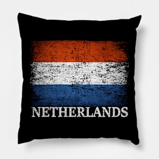 Netherlands Flag Gift Women Men Children Netherlands Vintage Pillow