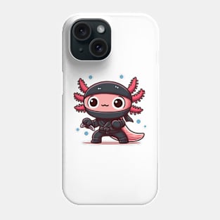 cute chibi ninja axolotl Phone Case