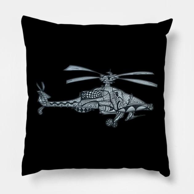 Apache Helicopter Pillow by GnomeWorld