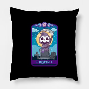 Death - Cute Kawaii Anime Reaper Tarot Card Shirt Pillow