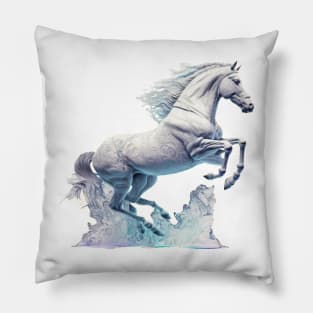 Elegant white horse Pillow