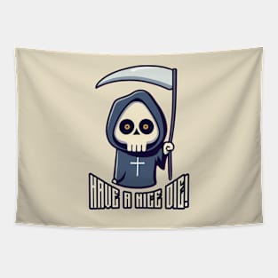 Chibi grim reaper wishing Tapestry