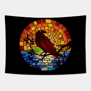 Mosaic Raven Tapestry