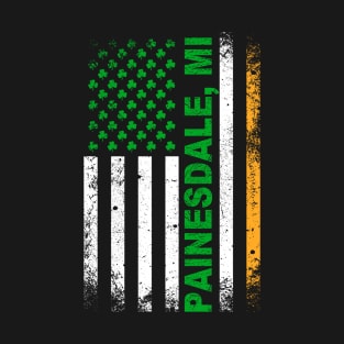 Irish American Flag PAINESDALE, MI T-Shirt