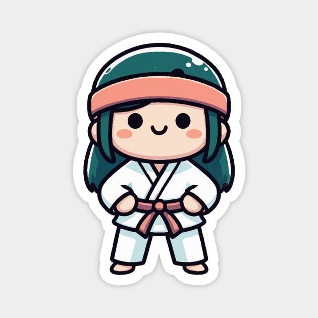 Karate mom in Japanese Style design Magnet by SeaLife