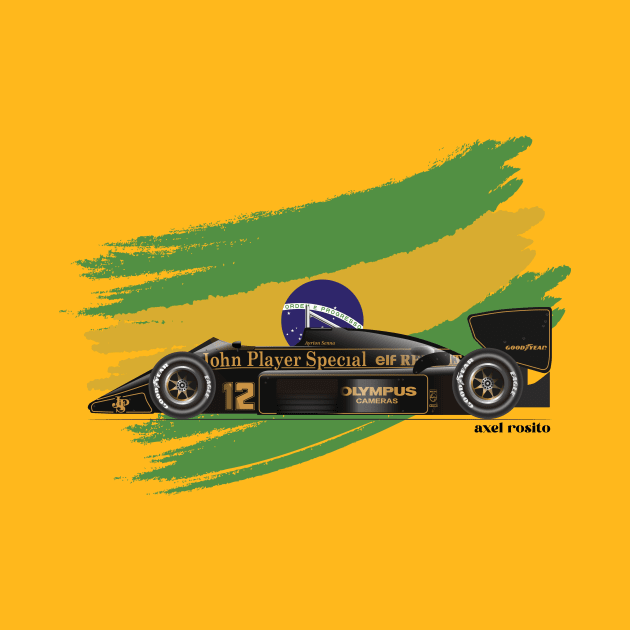 Ayrton Senna's Lotus 97T Illustration by @burrowheel @parkedinargentina by Burro Wheel