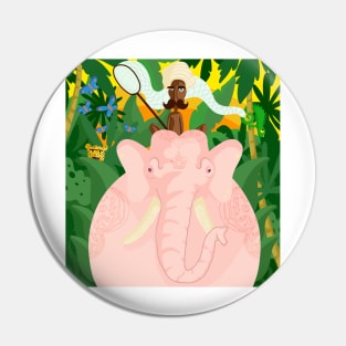 Pink elephant Pin