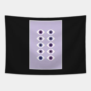 Evil Eye Abstract Retro Purple Gradient Minimalist Modern Art Tapestry