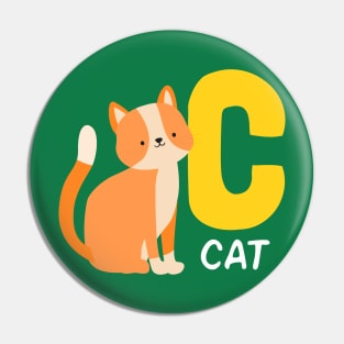 Cat Alphabet funny Pin