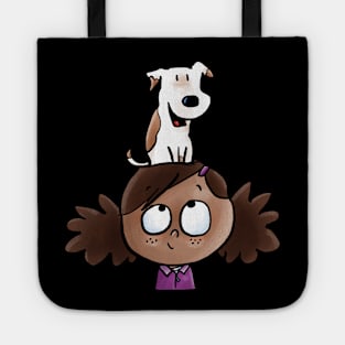 Puppy on Head Tote