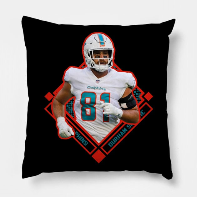 DURHAM SMYTHE MIAMI DOLPHINS Pillow by hackercyberattackactivity