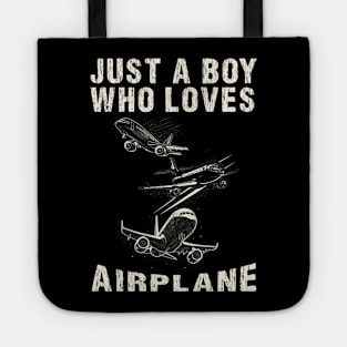 Just a boy who loves airplane Tote