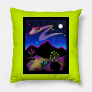 UFO Desert Party Pillow