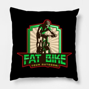 Fat Bike Tour Outdoor Pillow