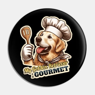 Chef Golden Retriever Pin