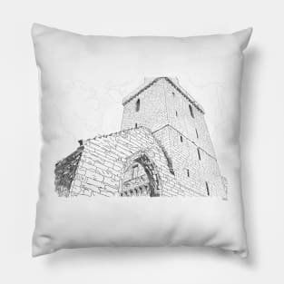 St Serf's Tower, Dysart in Scotland Pillow