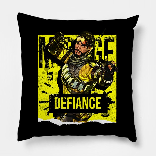 Apex Legends Mirage Defiance Pillow by LucioDarkTees
